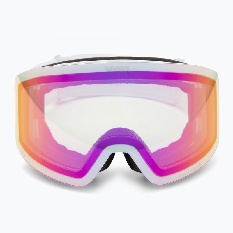 Gogle narciarskie UVEX Provoqe V white matt/vario pink mirror 2