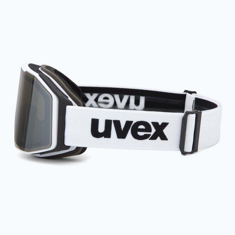 Gogle narciarskie UVEX Gravity FM white matt/mirror silver/green/clear 4