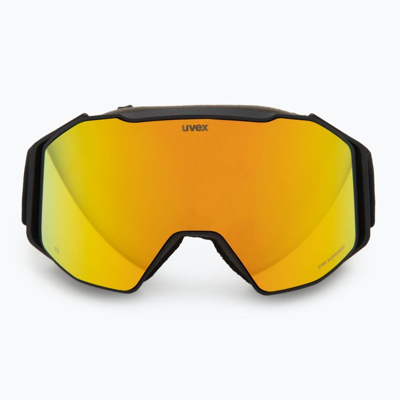 Gogle narciarskie UVEX Gravity FM black matt/mirror yellow/orange/clear 2