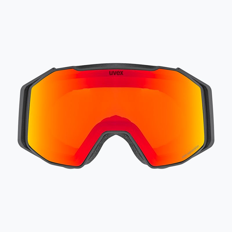 Gogle narciarskie UVEX Gravity FM black matt/mirror red/orange/clear 2