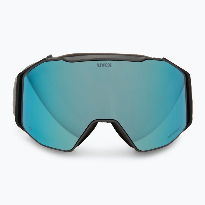 Gogle narciarskie UVEX Gravity FM rhino matt/mirror ice/green/clear 2