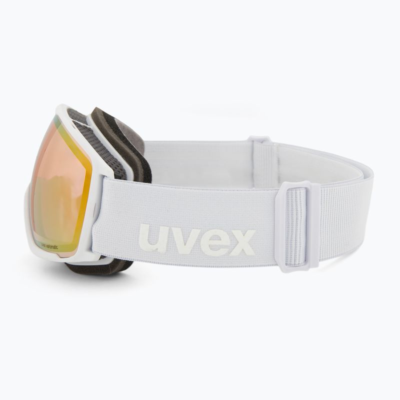 Gogle narciarskie UVEX Victorious S V white matt/vario rose mirror 4