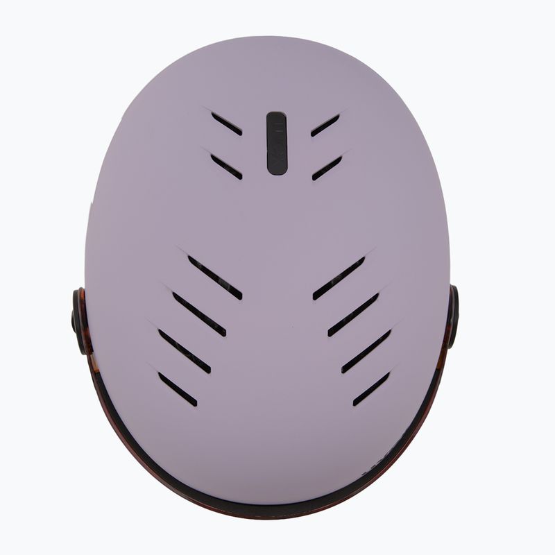 Kask narciarski dziecięcy UVEX Rocket Visor Jr cool lavender abstract matt/mirrorsilver/lasergold 6