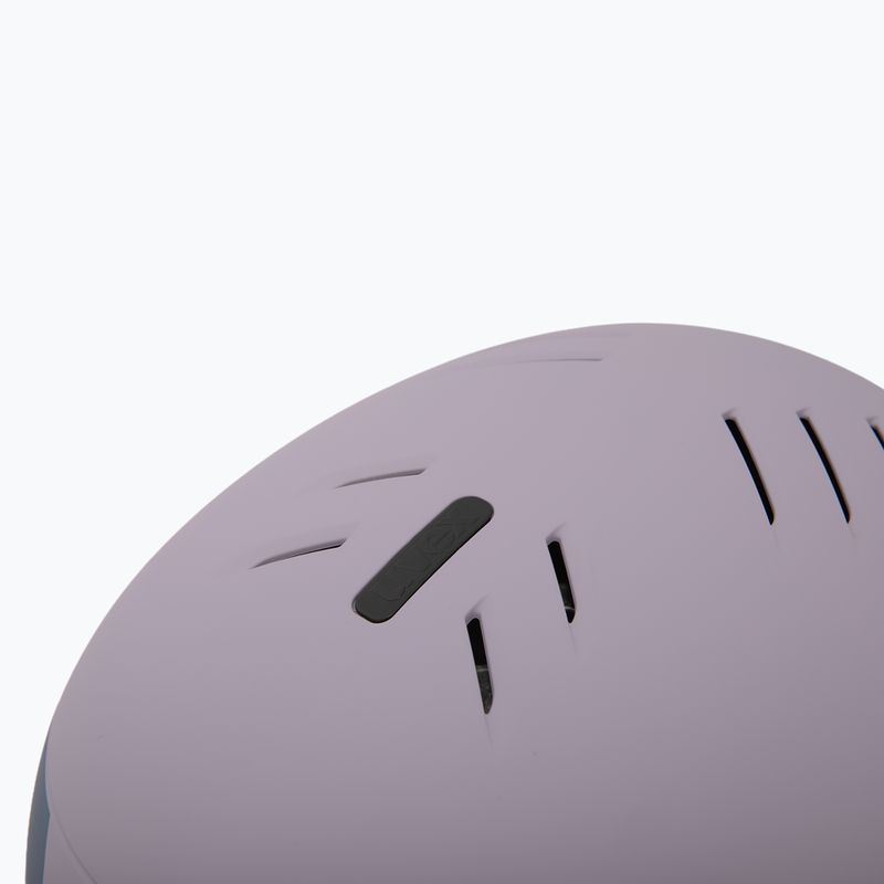 Kask narciarski dziecięcy UVEX Rocket Visor Jr cool lavender abstract matt/mirrorsilver/lasergold 9