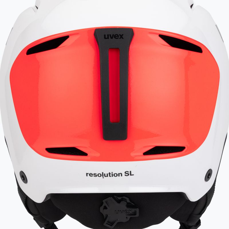 Kask narciarski UVEX Resolution SL white/electric red 9