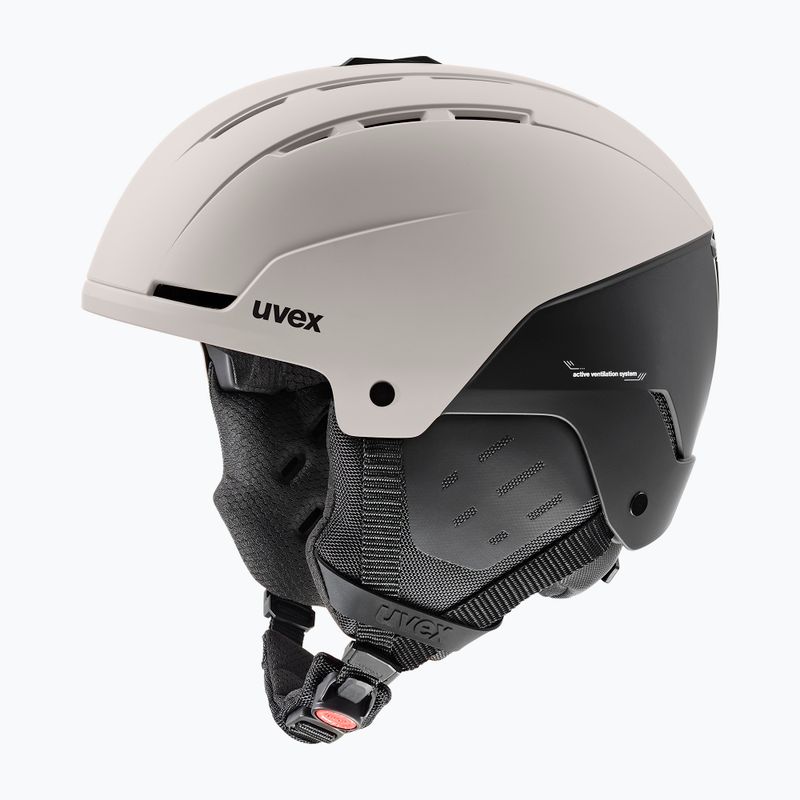 Kask narciarski UVEX Stance warm grey/black matt