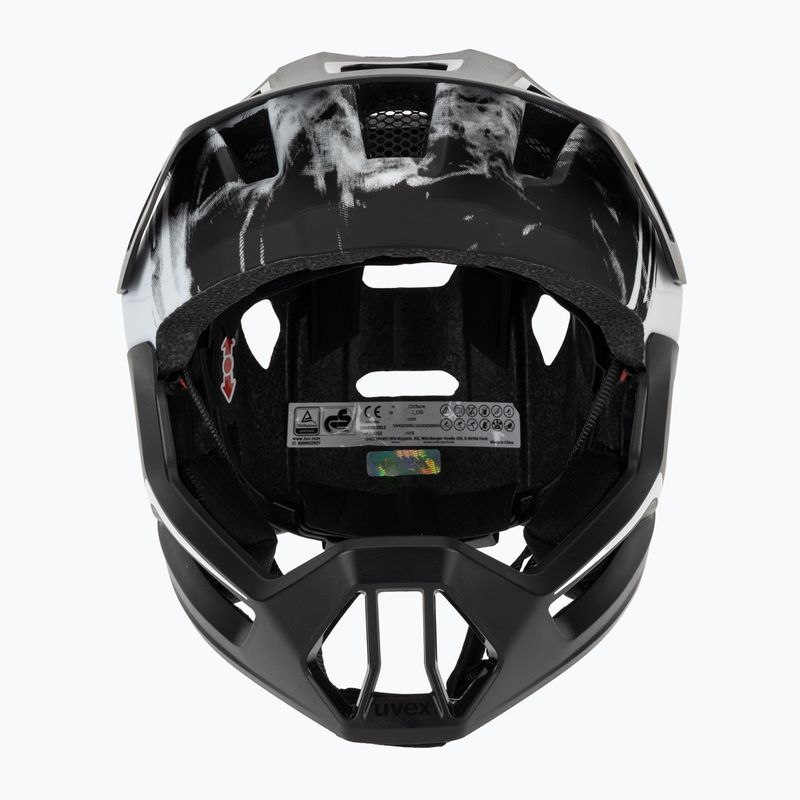 Kask rowerowy dziecięcy UVEX React Fullface Jr black/white matt 2