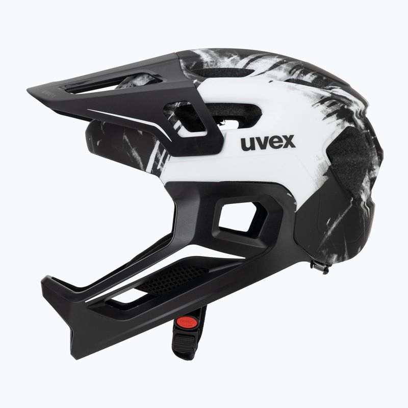 Kask rowerowy dziecięcy UVEX React Fullface Jr black/white matt 3
