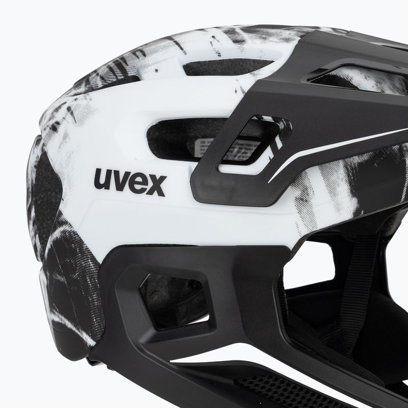 Kask rowerowy dziecięcy UVEX React Fullface Jr black/white matt 7