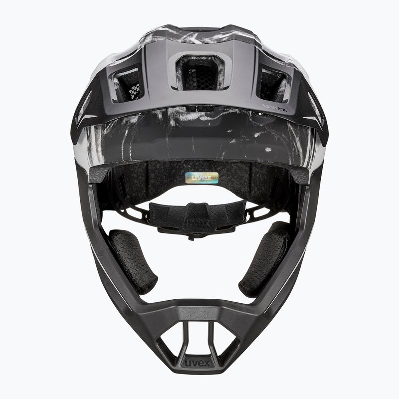Kask rowerowy dziecięcy UVEX React Fullface Jr black/white matt 3