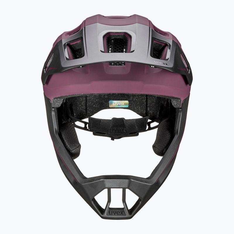 Kask rowerowy dziecięcy UVEX React Fullface Jr cranberry matt 3
