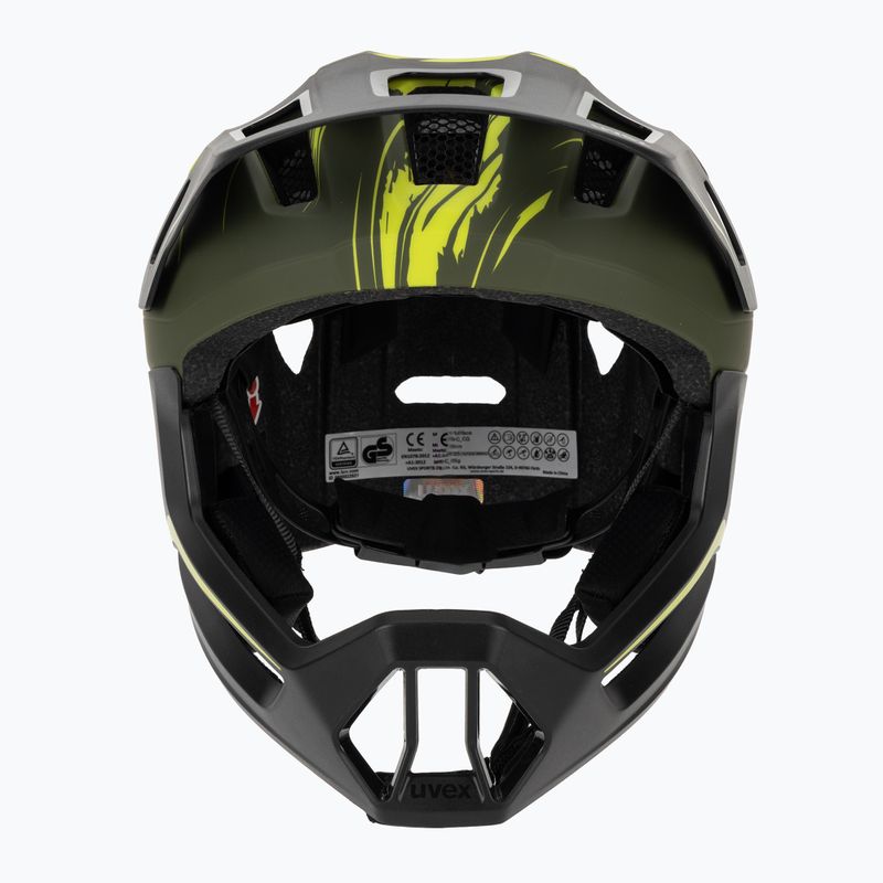 Kask rowerowy dziecięcy UVEX React Fullface Jr dark olive matt 2