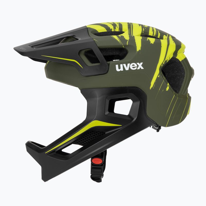 Kask rowerowy dziecięcy UVEX React Fullface Jr dark olive matt 3