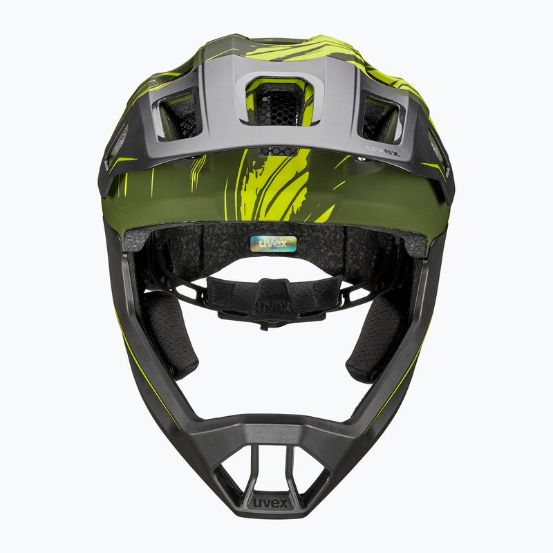 Kask rowerowy dziecięcy UVEX React Fullface Jr dark olive matt 3