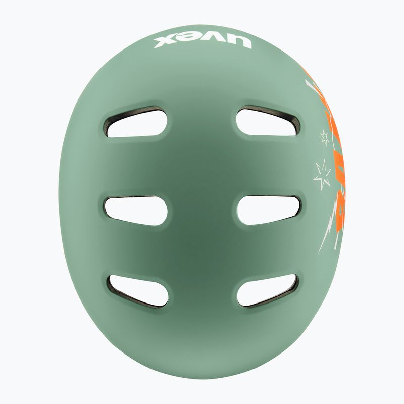 Kask dziecięcy UVEX Kid 4 Style bam moss green/papaya matt 4