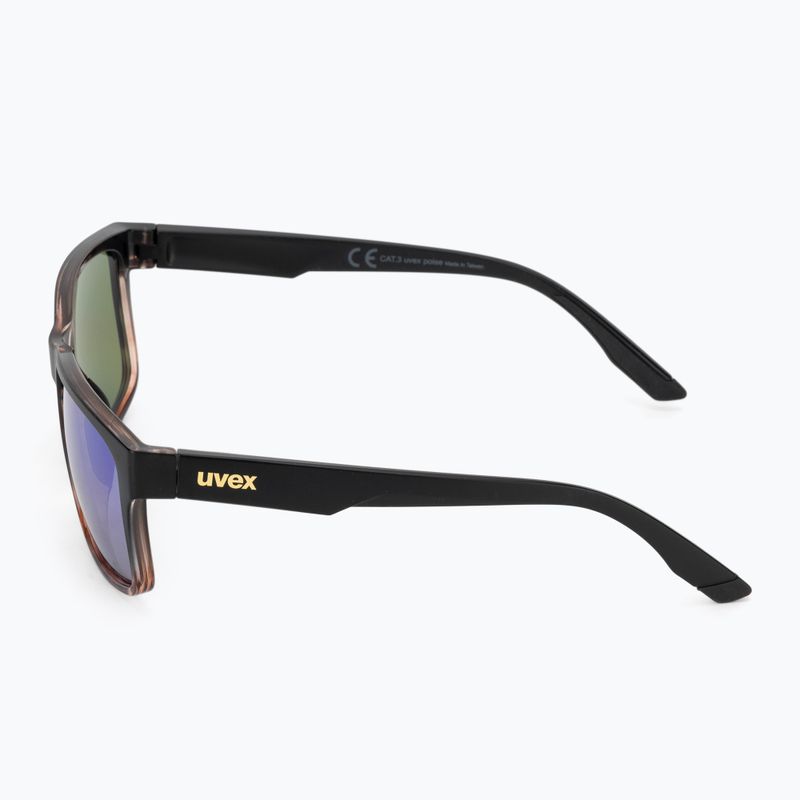 Okulary przeciwsłoneczne UVEX Poise black demi matt/mirror green 4