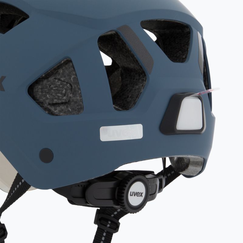 Kask rowerowy UVEX Stride Visor stone blue matt/lite mirror silver 7