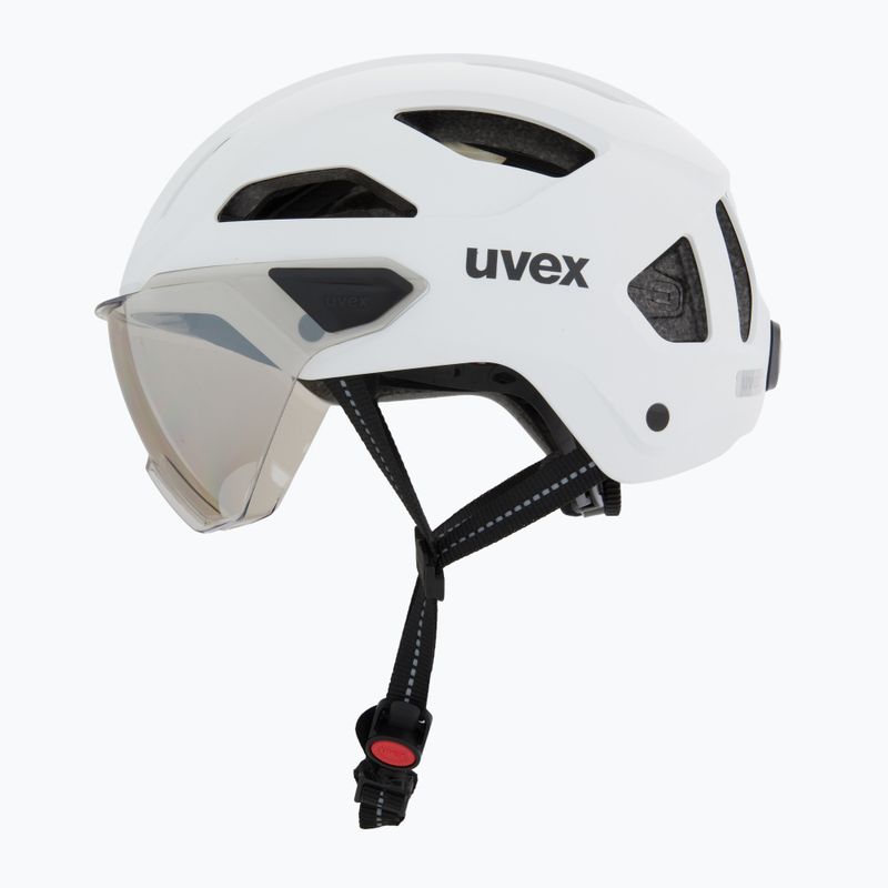 Kask rowerowy UVEX Stride Visor white matt/lite mirror silver 3