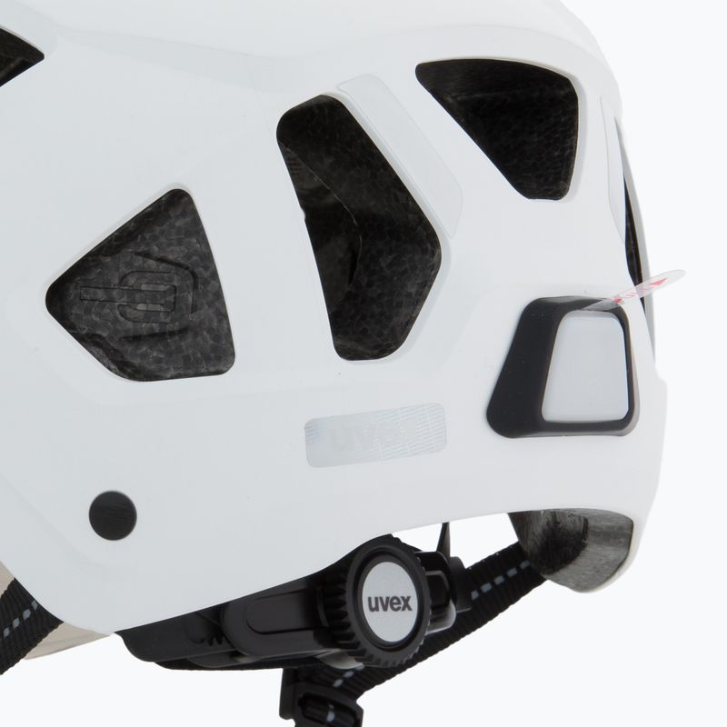 Kask rowerowy UVEX Stride Visor white matt/lite mirror silver 7