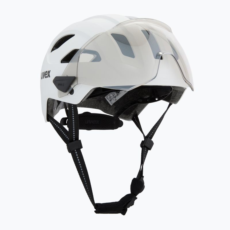 Kask rowerowy UVEX Stride Visor white matt/lite mirror silver 9