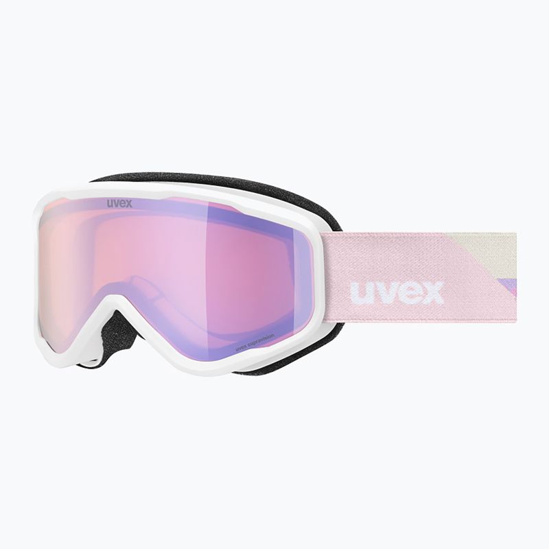 Gogle narciarskie dziecięce UVEX Speedy Nova FM S2 white matt/mirror rose