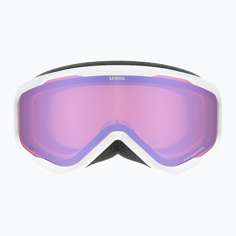 Gogle narciarskie dziecięce UVEX Speedy Nova FM S2 white matt/mirror rose 2