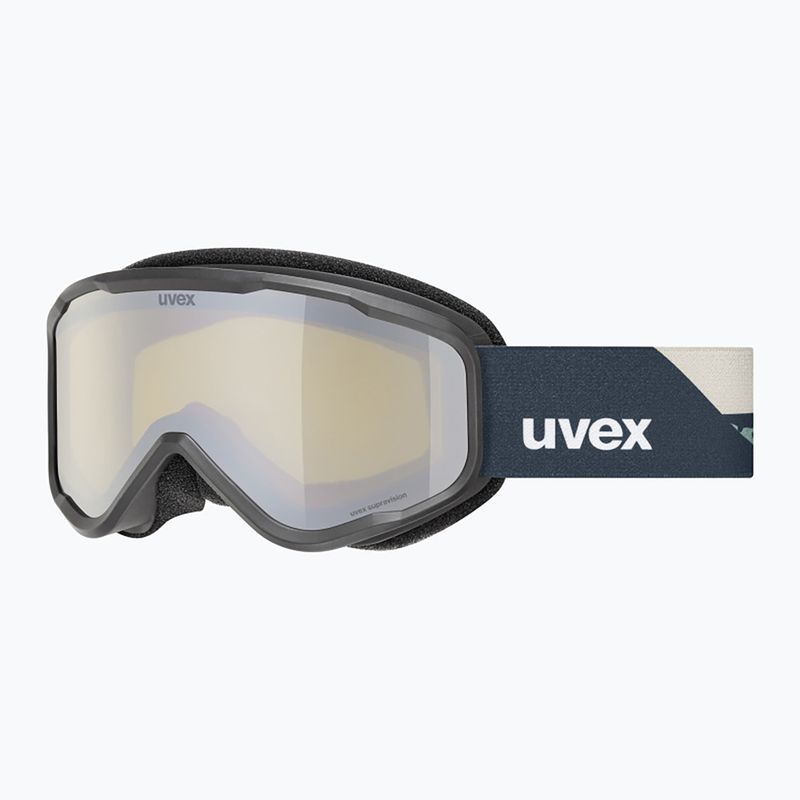 Gogle narciarskie dziecięce UVEX Speedy Nova FM S2 black matt/mirror silver