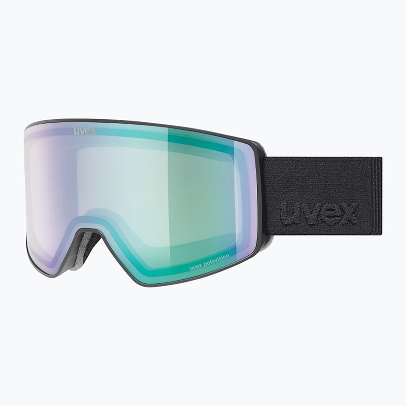 Gogle narciarskie UVEX Scenic P S0-S4 black matt/mirror green/pola