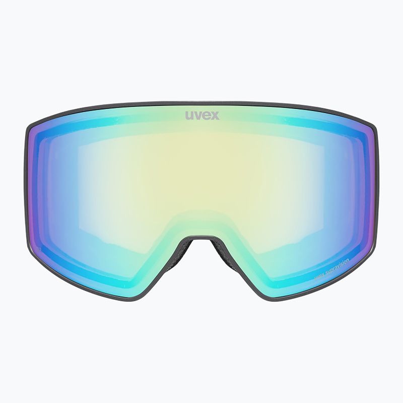 Gogle narciarskie UVEX Scenic FM S2 black matt/mirror green 2