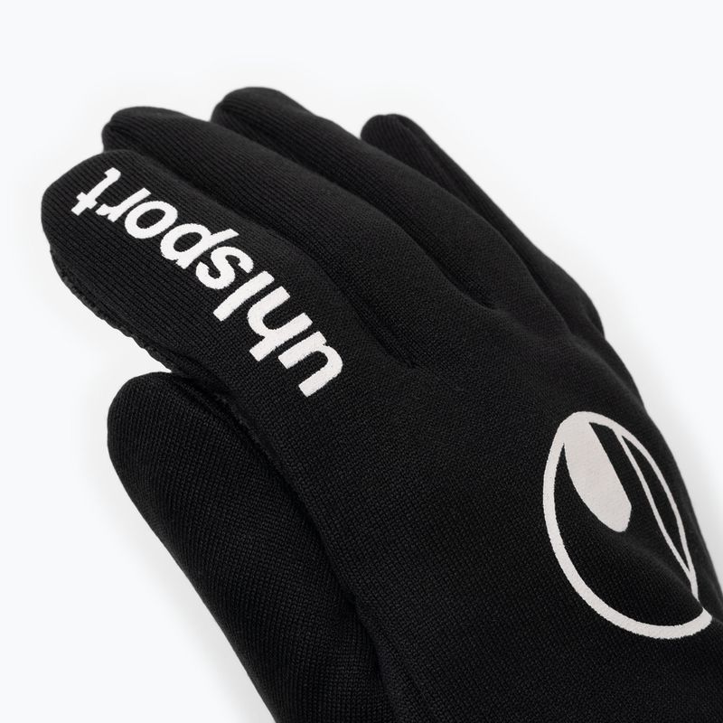 Rękawiczki piłkarskie uhlsport Player czarne 4