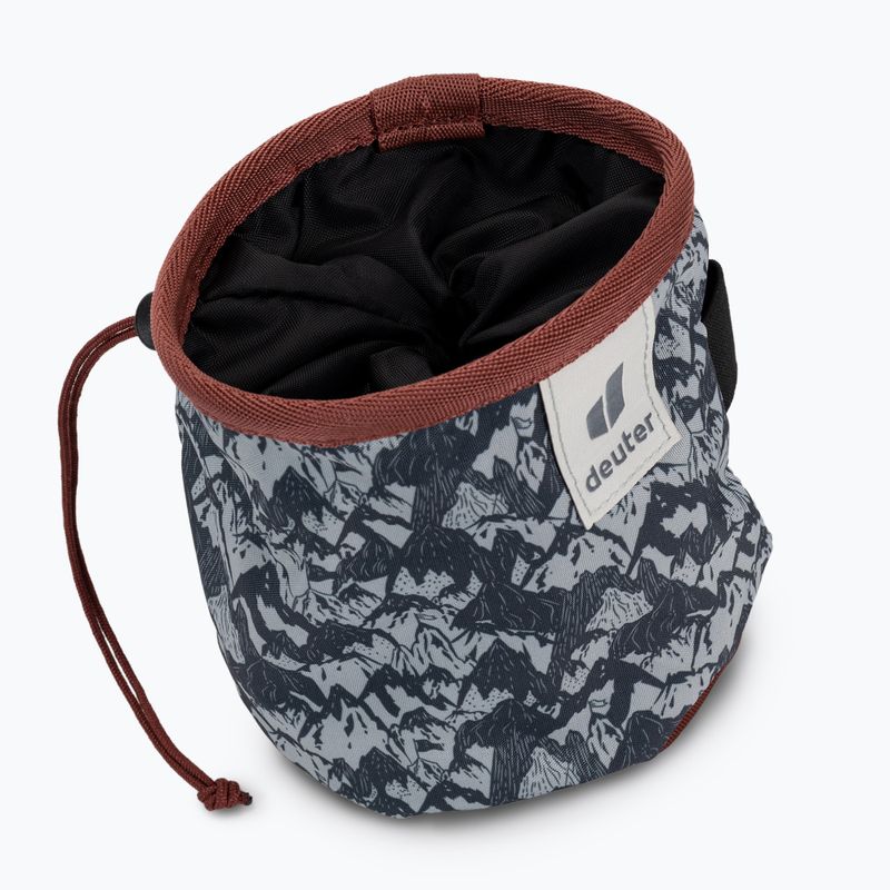 Woreczek na magnezję deuter Gravity Chalk Bag I graphite mountain/ redwood 2