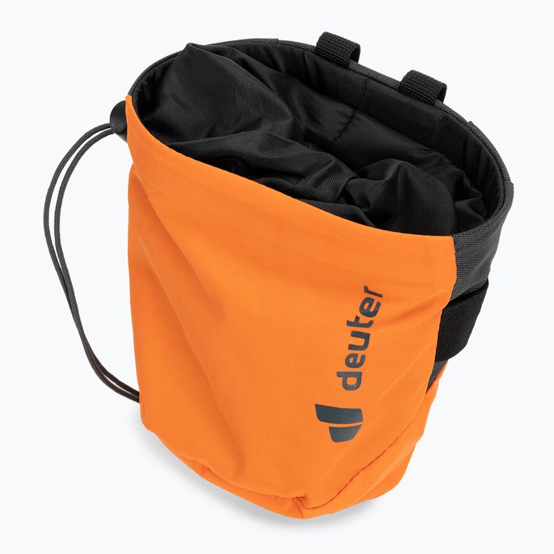 Woreczek na magnezję deuter Gravity Chalk Bag II saffron/graphite 3