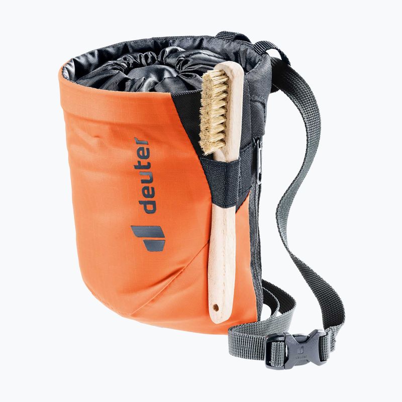 Woreczek na magnezję deuter Gravity Chalk Bag II saffron/graphite 5