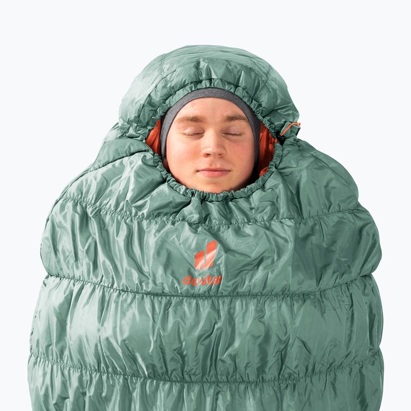 Śpiwór deuter Exosphere +4° sage/paprika 8