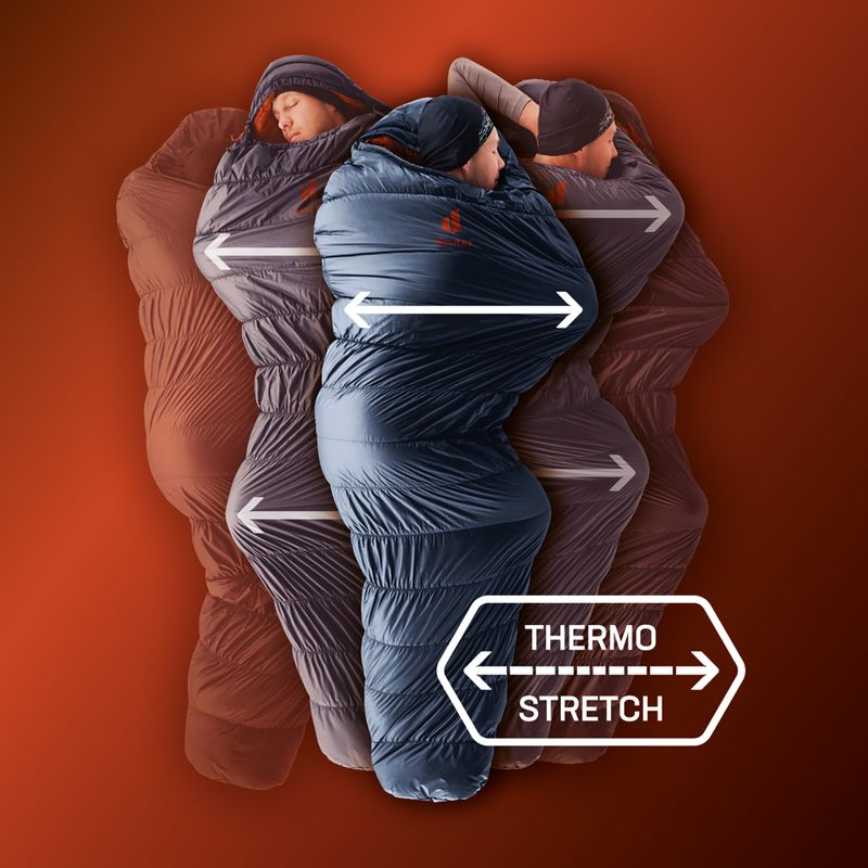 Śpiwór deuter Exosphere -11° almond/paprika 9