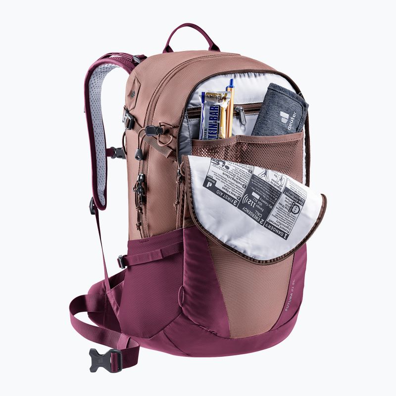 Plecak turystyczny damski deuter Futura 21 l SL ashrose-cassis 6