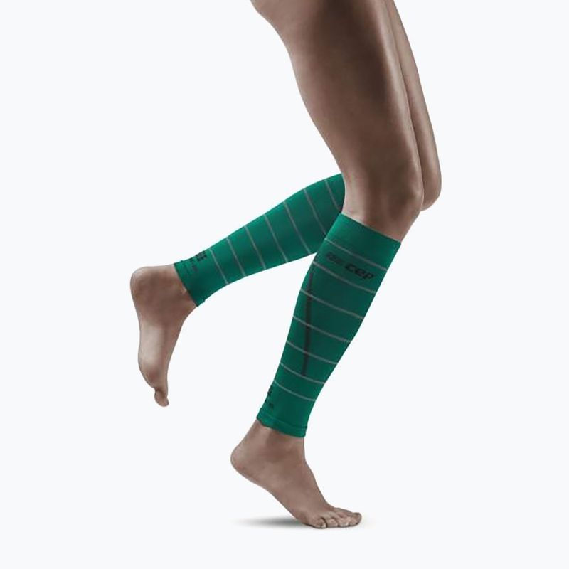 Opaski kompresyjne na łydki męskie CEP Reflective green 6