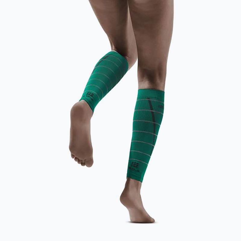 Opaski kompresyjne na łydki męskie CEP Reflective green 7