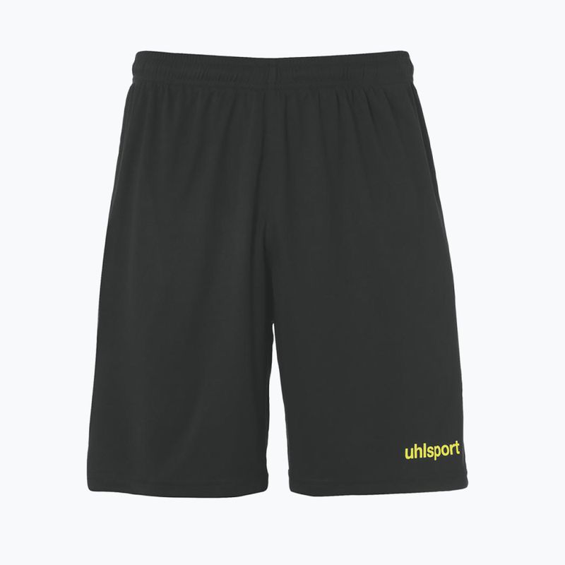 Spodenki piłkarskie uhlsport Center Basic czarne/neonowe żółte