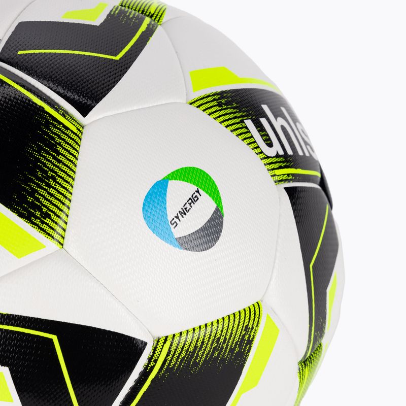 Piłka do piłki nożnej uhlsport Soccer Pro Synergy white/black/fluo yellow rozmiar 5 3
