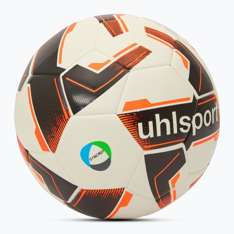 Piłka do piłki nożnej uhlsport Resist Synergy white/black/fluo orange rozmiar 4 2
