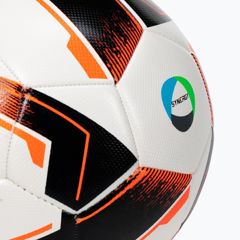 Piłka do piłki nożnej uhlsport Resist Synergy biała/czarna/neonowa pomarańczowa rozmiar 5 5