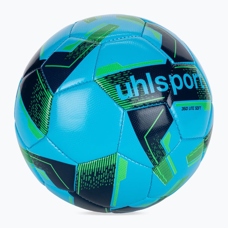 Piłka do piłki nożnej uhlsport Lite Soft 350 ice blue/navy/fluo green rozmiar 5 2