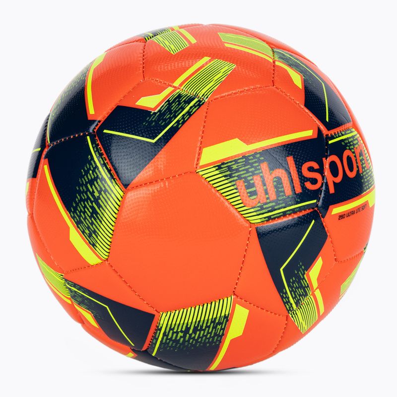 Piłka do piłki nożnej uhlsport Lite Soft 290 fluo red/navy/fluo yellow rozmiar 5 2