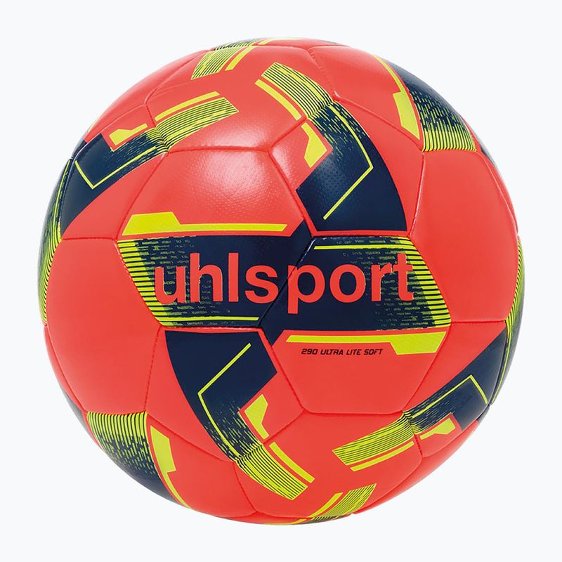 Piłka do piłki nożnej uhlsport Lite Soft 290 fluo red/navy/fluo yellow rozmiar 5 4