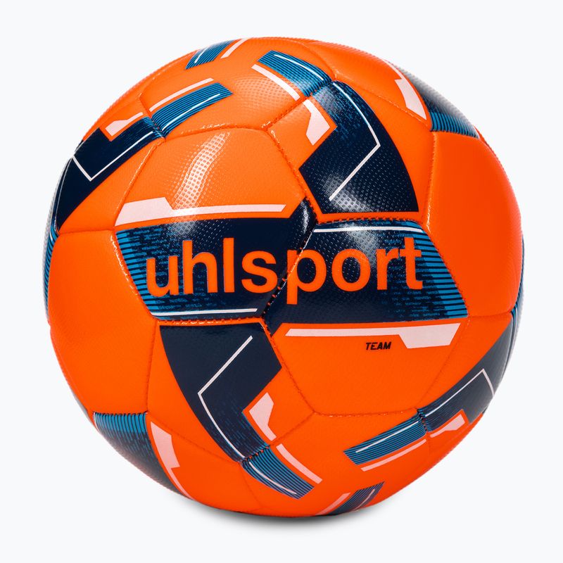 Piłka do piłki nożnej uhlsport Team Classic neonowa pomarańczowa/granatowa rozmiar 5