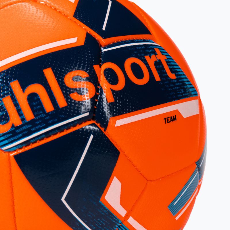 Piłka do piłki nożnej uhlsport Team Classic neonowa pomarańczowa/granatowa rozmiar 5 3