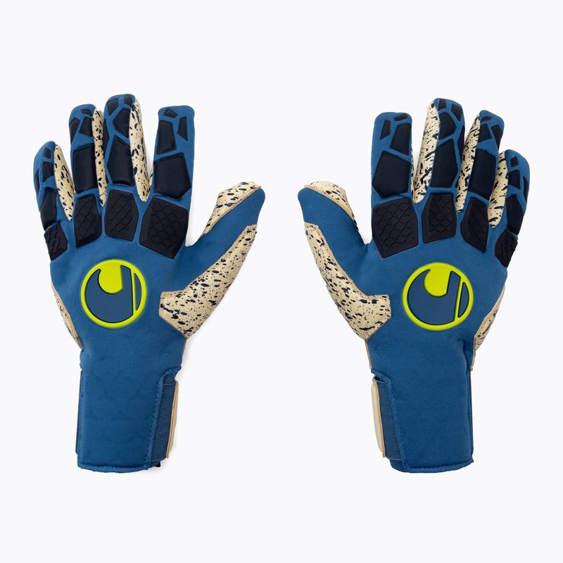 Rękawice bramkarskie uhlsport Hyperact Supergrip+ Finger Surround granatowe