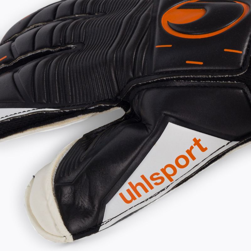 Rękawice bramkarskie uhlsport Speed Contact Soft Flex Frame czarne/białe/neonowe pomarańczowe 3