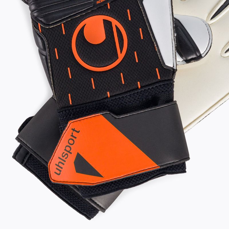 Rękawice bramkarskie uhlsport Speed Contact Soft Pro czarne/białe/neonowe pomarańczowe 4